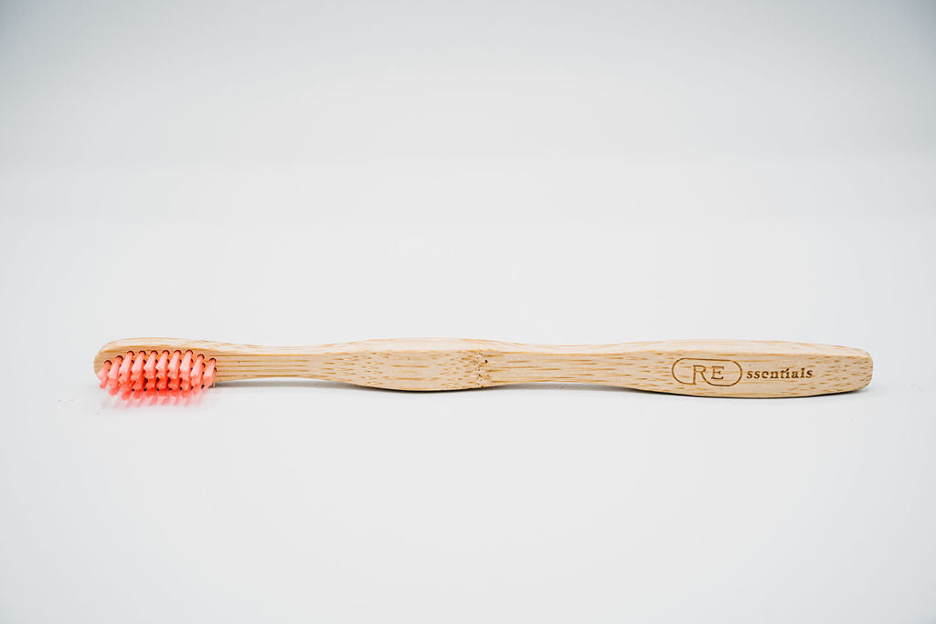 Eco-friendly kids bamboo toothbrush pink