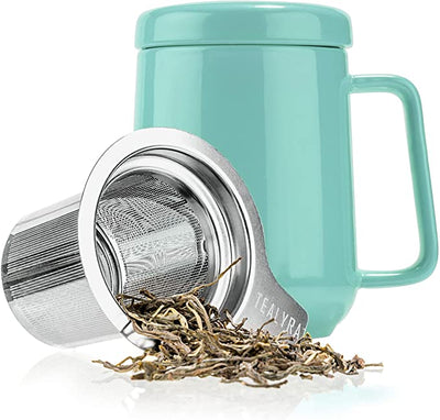 Peak Porcelain Ceramic Mug W/Infuser 19oz - Tealyra