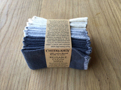 Reusable Cloth Wipes (Set of 30) - Cheeks Ahoy