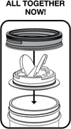 Spice Lid White&Black- Jarware