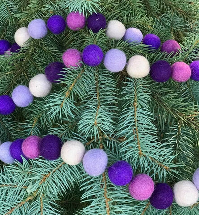 Felt Christmas Garland Balls