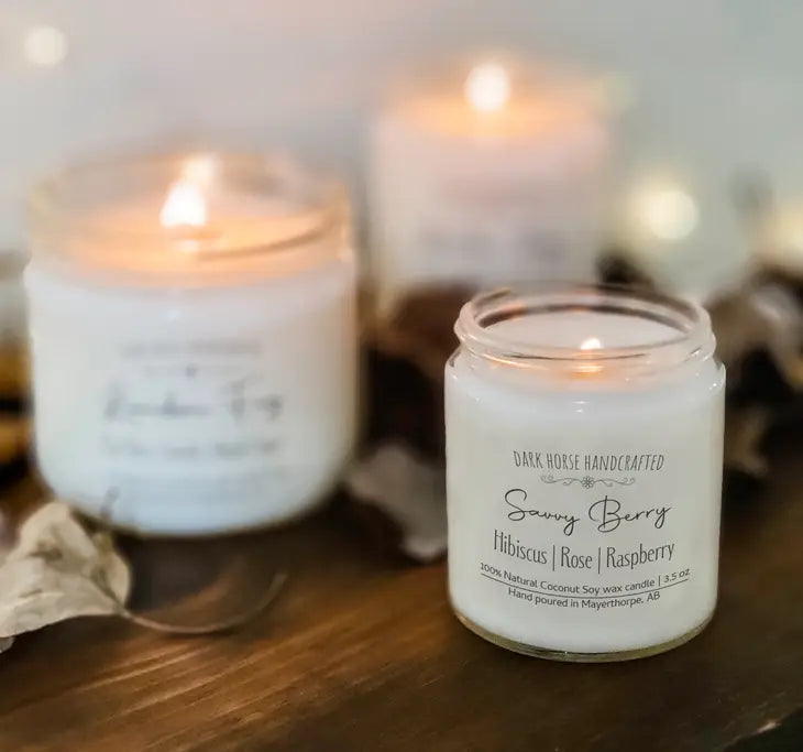 Savvy Berry- 100% Natural Coconut Soy Candle - Dark Horse Handcrafted